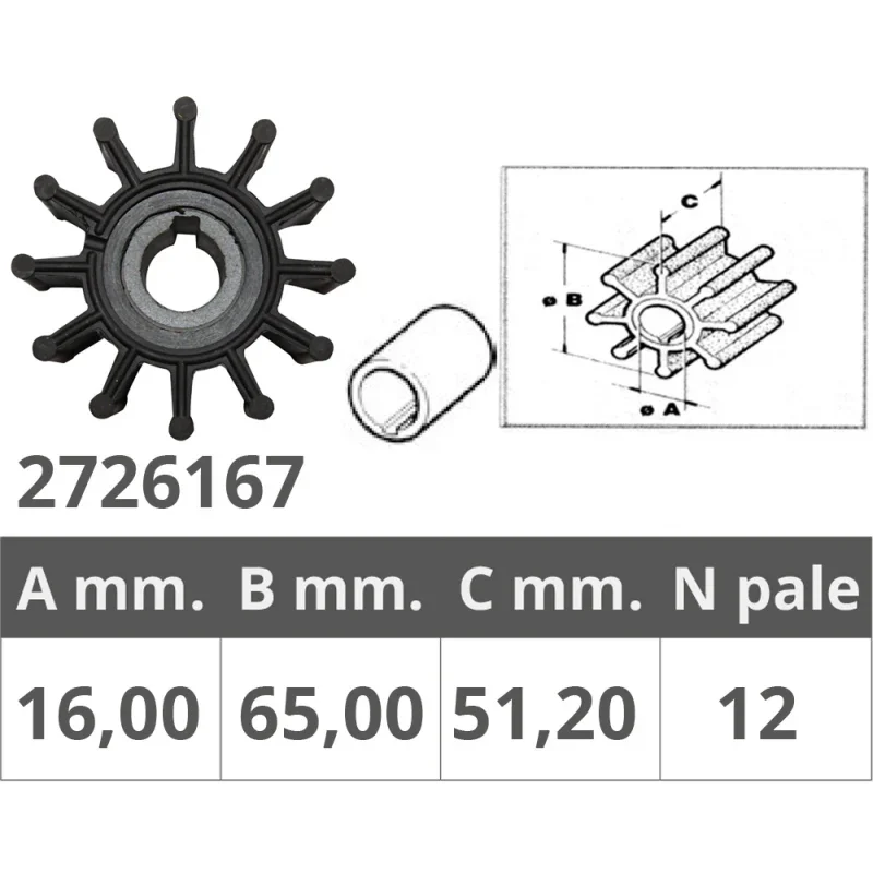 Pas Cher Impeller for Jabsco / JMP / Sherwood