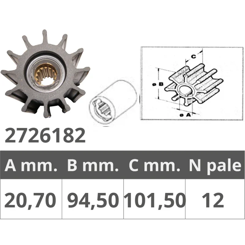 Impeller for Caterpillar / Cummins / JMP / Sherwood Vente Directe