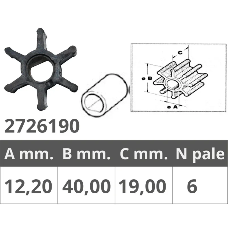Impeller for Cummins / JMP / Kohler / Sherwood Prix Bas