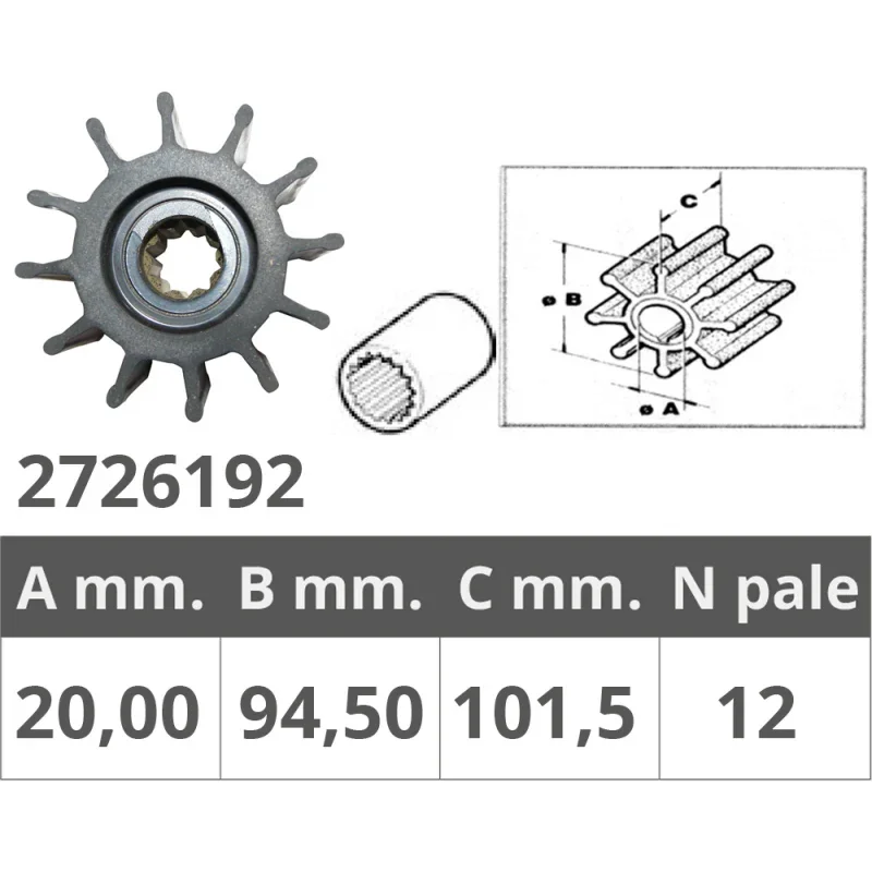 Retour Gratuit Impeller for Sherwood / Yanmar