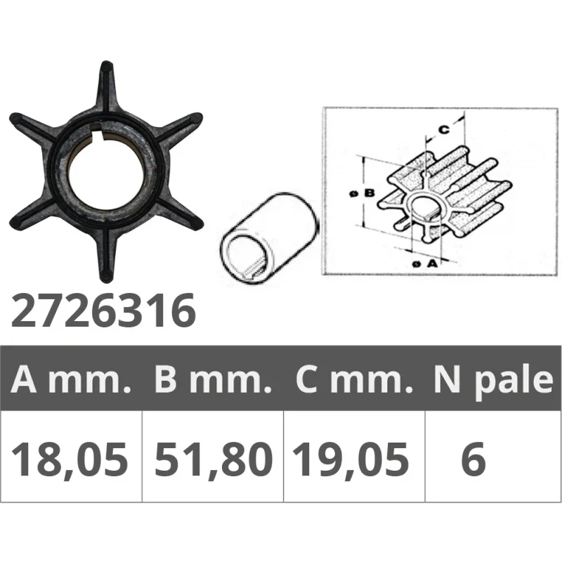 Dernier Modèle Impeller for Yamaha / Mariner / Selva