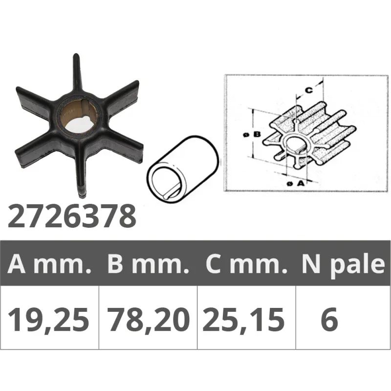 Impeller for Mariner / Mercury Haute Qualité
