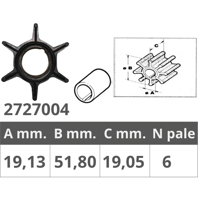 Impeller for Mariner / Mercury / Suzuki Retour Gratuit