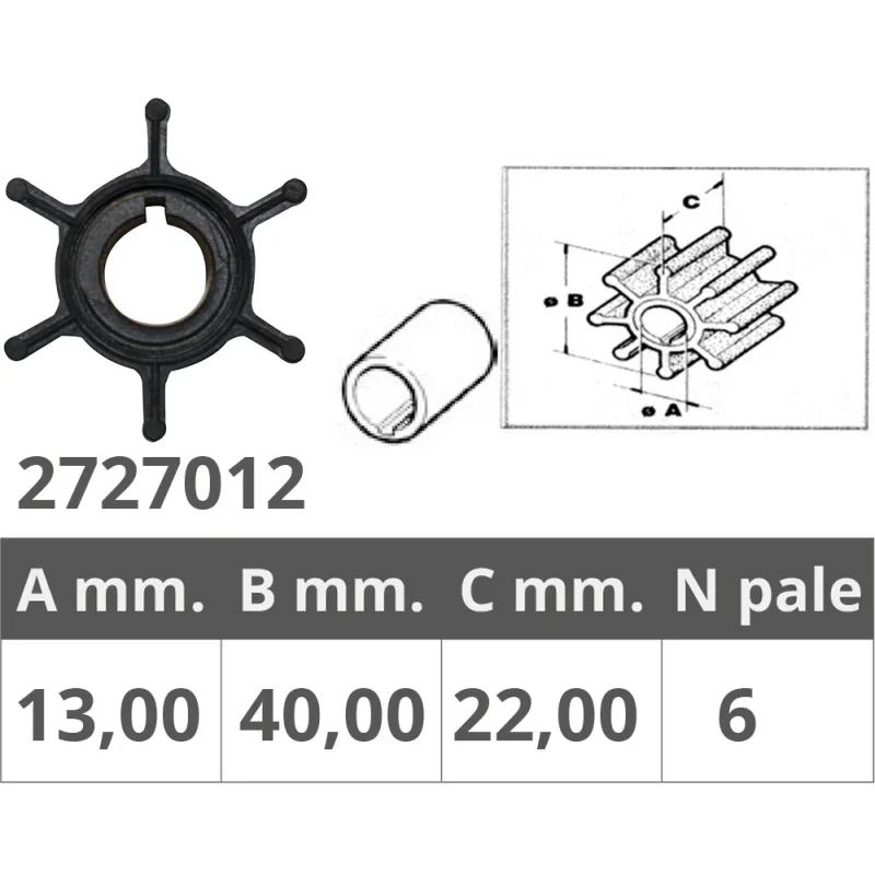 Prix Bas Impeller for Honda / Johnson / Evinrude / OMC / Mariner / Mercruiser / Mercury