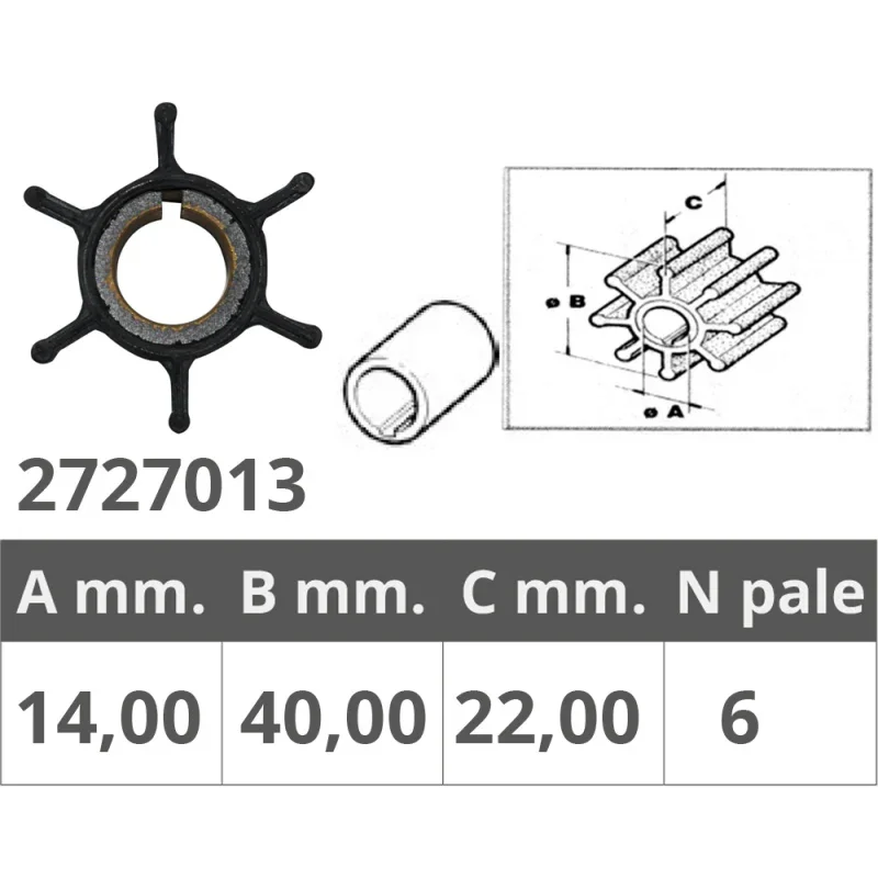 Impeller for Honda / Johnson / Evinrude / OMC / Mariner / Mercruiser / Mercury Promotion Saisonnière