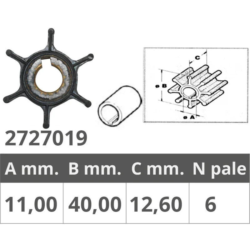 Offre Limitée Impeller for Hidea / Yamaha / Mariner / Mercury / Parsun / Selva