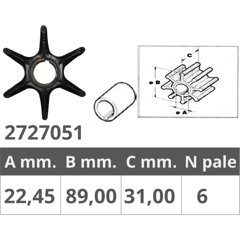 Impeller for Yamaha / Mercury / Selva Quantité Limitée