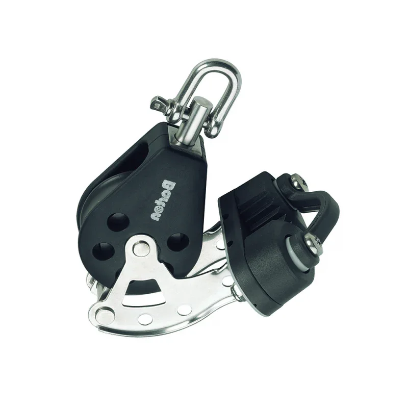 Expédié Aujourd'hui Barton Single Swivel Block with Becket and Cam Cleat Ø12 mm