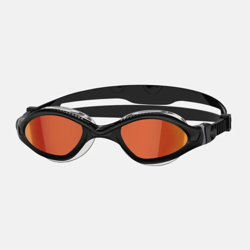 Zoggs Tiger LSR+ Swim Goggles Black / Orange - Tint Smoke Lens Vente Flash